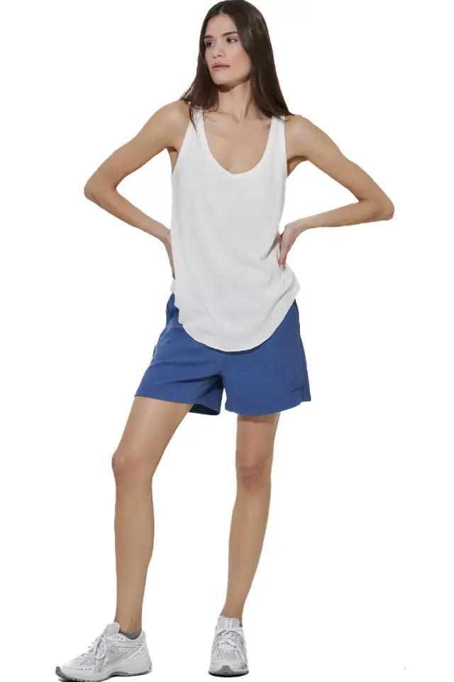 Body Action Women's Modal Tank Top White Alyssum 041617-01-05A - XL