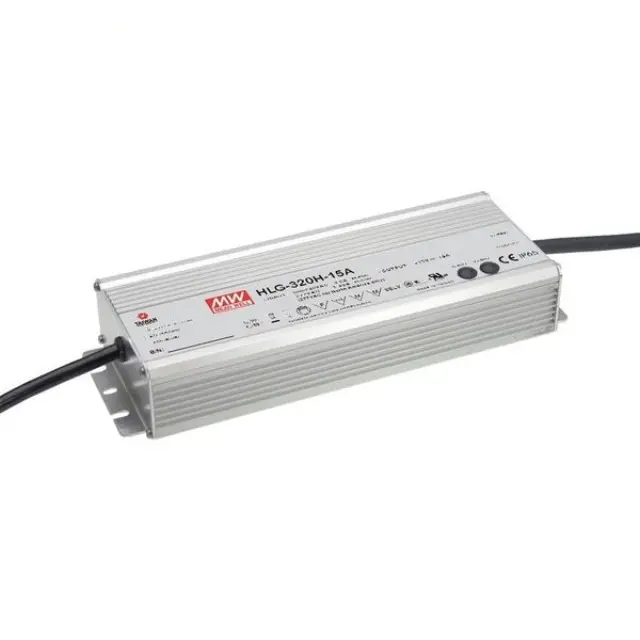 AC-DC Single output LED driver Mix mode (CV+CC) with built-in PFC; Output 12Vdc at 22A; IP67; Cable output; Dimming with 1-10V PWM resistance 320W