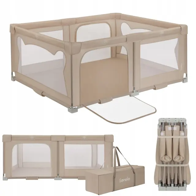 Lionelo Florence Easy Fold Πάρκο 150x180cm Beige Sand