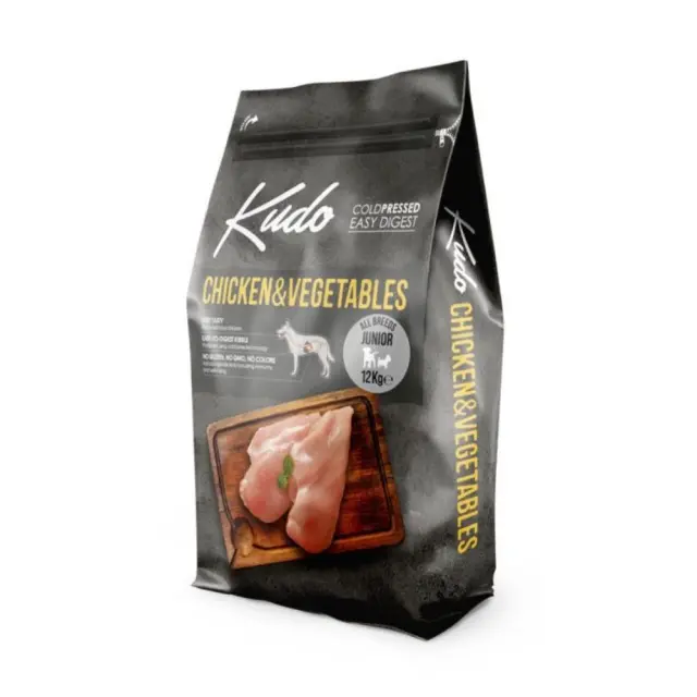 Kudo Junior Chicken & Vegetables All Breeds Ξηρά Τροφή Κουταβιού με Κοτόπουλο & Λαχανικά 12kg