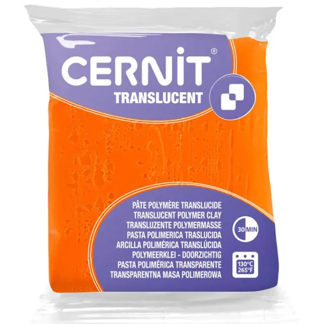 Πολυμερικός Πηλός Cernit Translucent No752 - Orange - 56gr