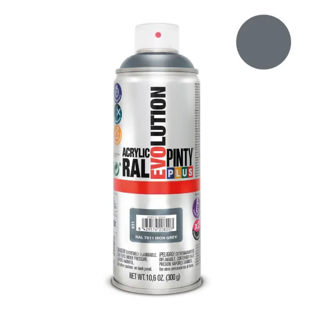 Pinty Plus Evolution Gloss Σπρέι βαφής ακρυλικό 400ml Iron Grey / RAL7011