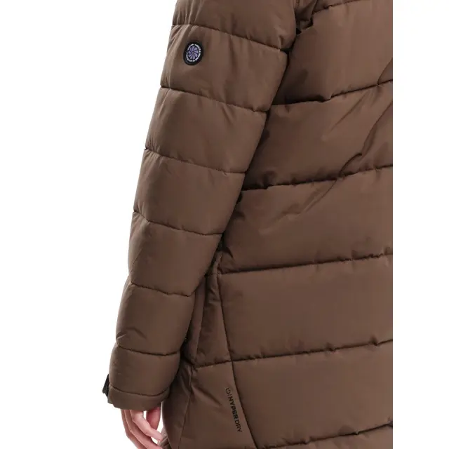 Emerson Hooded Long Puffer Jacket (232.EW10.44-CAMEL) - Καφέ 2