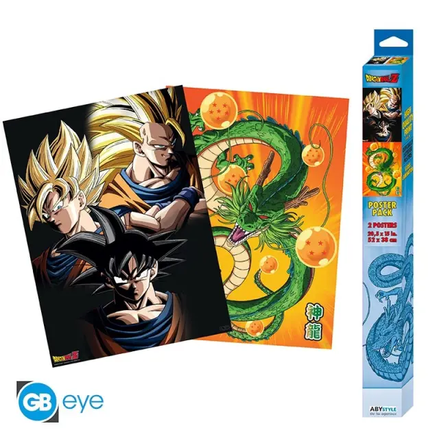 Σετ 2 αφίσες DRAGON BALL - Set 2 Chibi Posters - Goku + Shenron (52x38) GBYDCO093