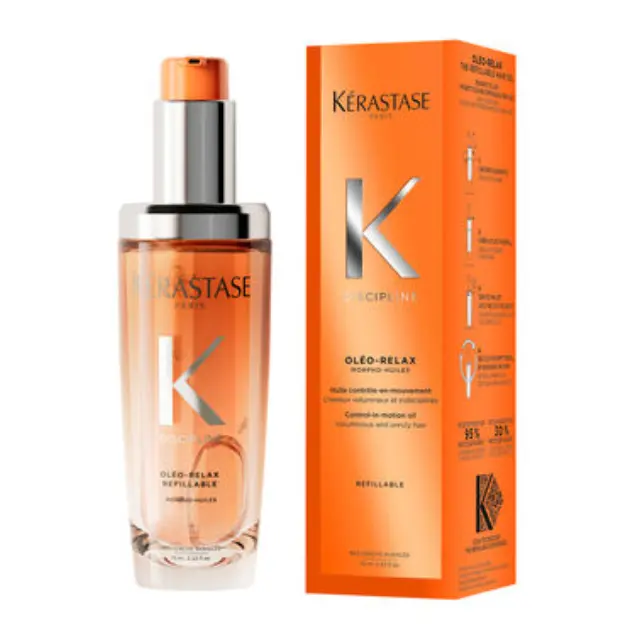 Discipline L'Ηuile Oleo-Relax Refillable Έλαιο Για Ατίθασα Μαλλιά 75ml 2