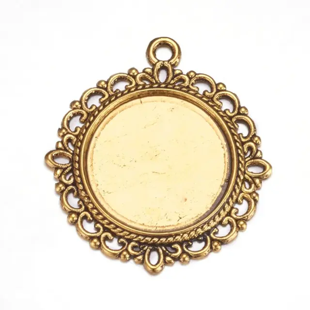 Καστόνι Κρεμαστό 35x32x2mm - Antique Gold - 5τεμ