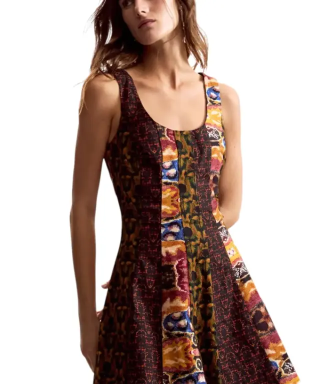 Desigual - Γυναικείο Φόρεμα Beattle Patch Lacroix 26SWVW58-4086 Κίτρινο - XS 2