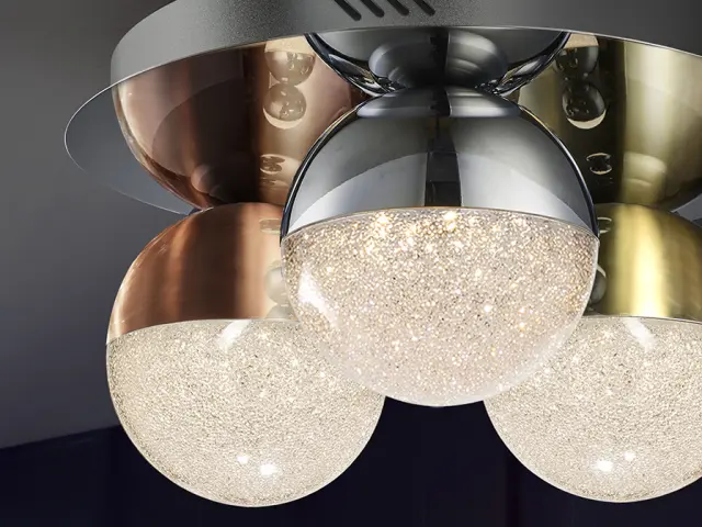SPHERE DIMMABLE LED CEILING LAMP Ø30 φωτιστικό οροφής Χρυσό Χρώμιο 2