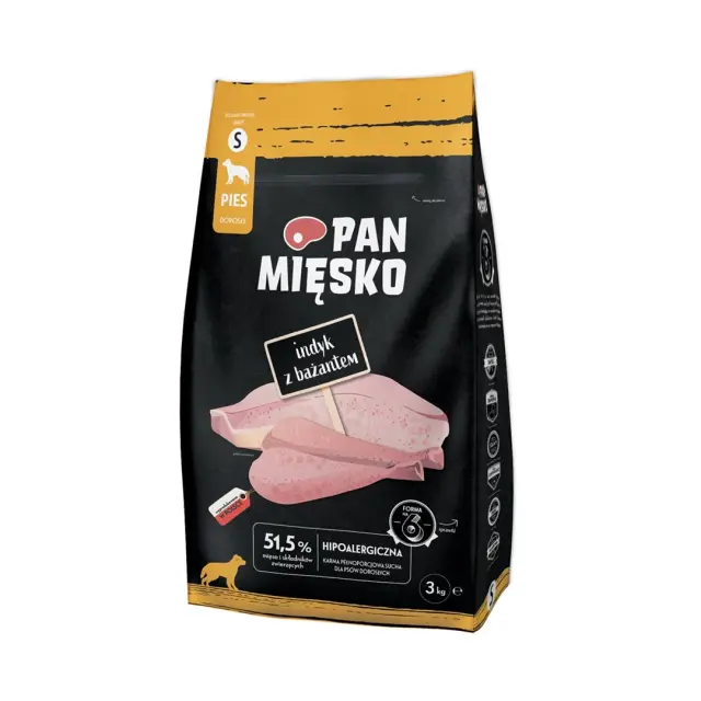 PAN MIĘSKO Turkey with pheasant S - dry dog food - 3kg