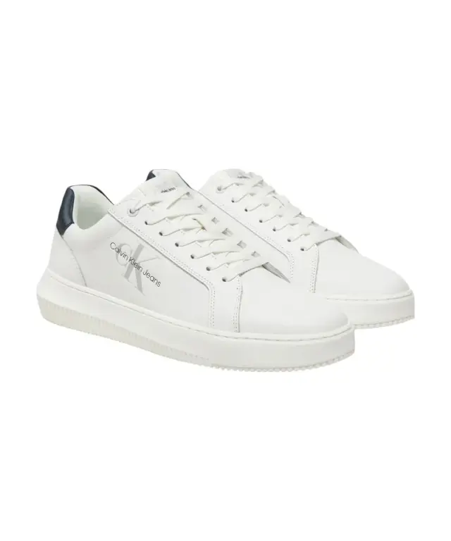 Calvin Klein - Cupsole Mono Lth Ανδρικά Chunky Sneakers YM0YM00681-YAF Λευκό 2