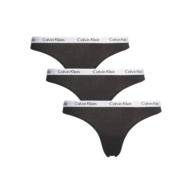 Calvin Klein Γυναικείο Εσώρουχο Thong - Τριπλό Πακέτο, Χρώμα Μαύρο - L
