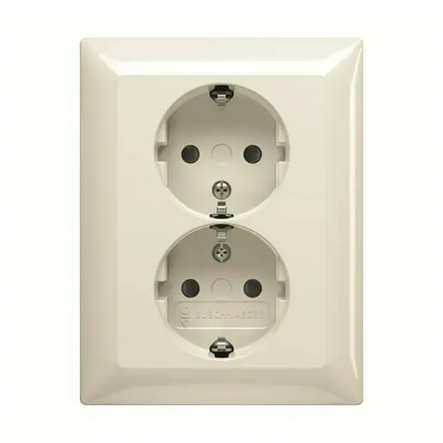202 EUJ-92 Cover Plates (partly incl. Insert) Protective Contact (SCHUKO) white - Basic55