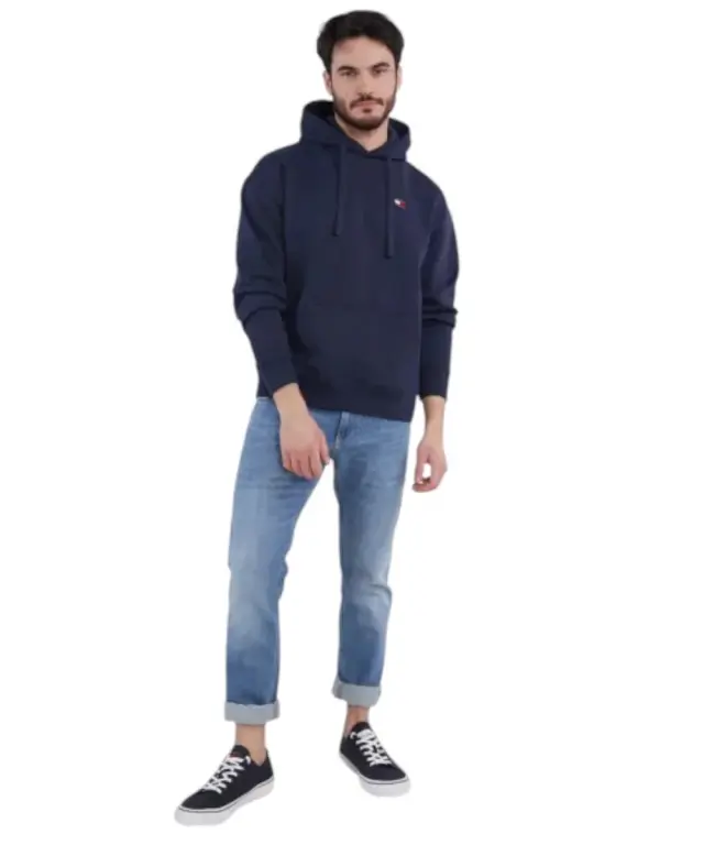 Tommy Hilfiger - Ανδρικό Φούτερ με Κουκούλα DM0DM16369-C87 Μπλε Σκούρο - S