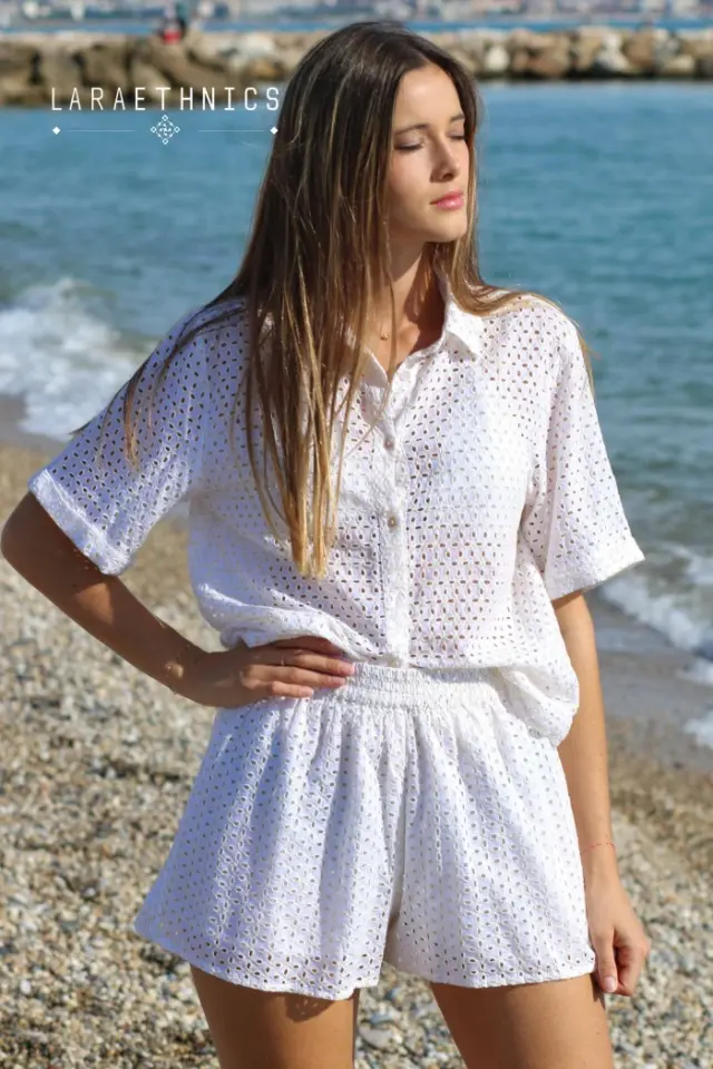 Lara Ethnics “Leona” shirt (Leona-Ivoire) 3