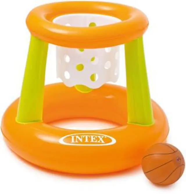 Intex Floating Hoops Φουσκωτό Πλωτό Στεφάνι Μπασκέτας Με Μπάλα - 67x55εκ. 3+Χρ.
