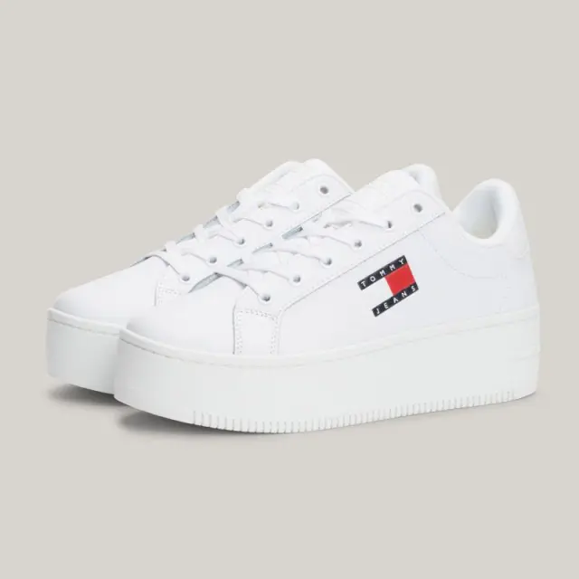 Tommy Hilfiger - Γυναικεία Δερμάτινα Sneakers Tjw Flatform Ess EN0EN02518-YBS Λευκό - 40 3