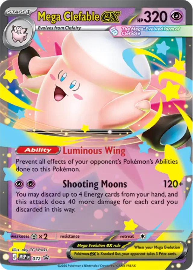 Pokemon Mega Moonlit Tin Mega Clefable EX - EN 2