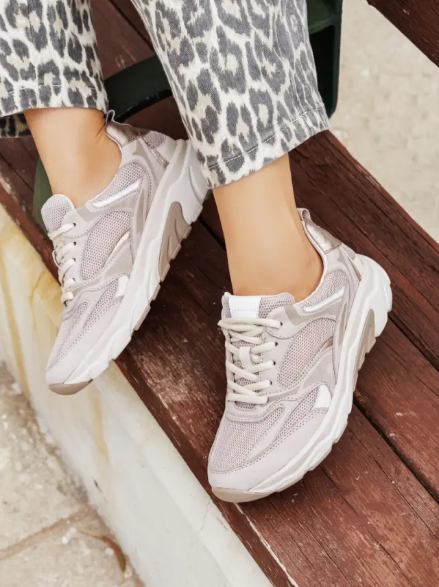 Gabor Sneakers Γυναικείο δέρμα/ύφασμα Μπεζ GAB/66936 31-PUDER 2