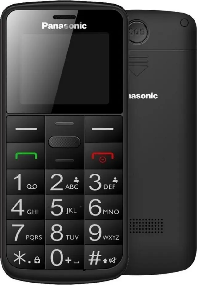 Panasonic KX-TU110EXB (Dual SIM) Μαύρο 1.77" Easy Phone με πλήκτρο SOS, Bluetooth και Μεγάλα Γράμματα