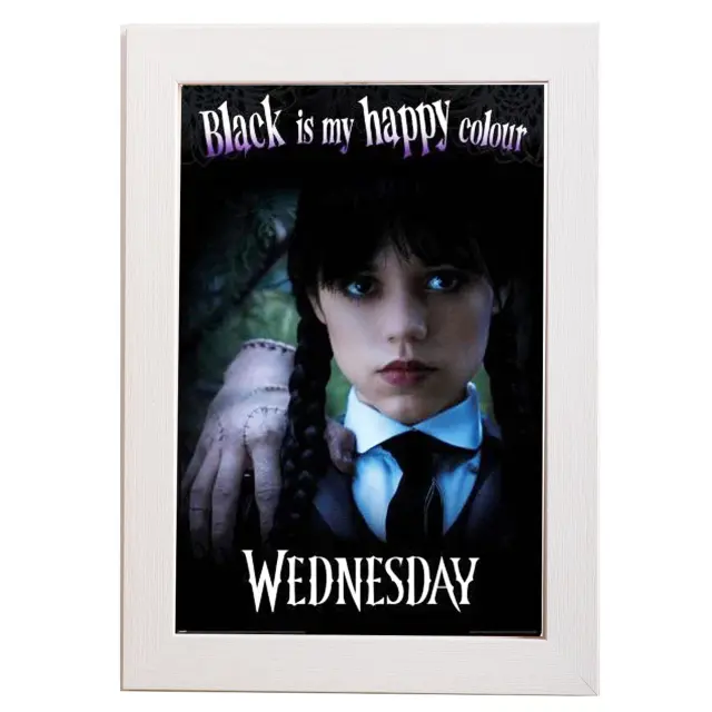 Αφίσα , Pyramid Poster, Wednesday (Black Is My Happy Colour) 61x91,5εκ Κορνίζα Ξύλινη Σε 10 Χρώματα Με Ακρυλικό Τζάμι Άθραυστο K29+PP35292
