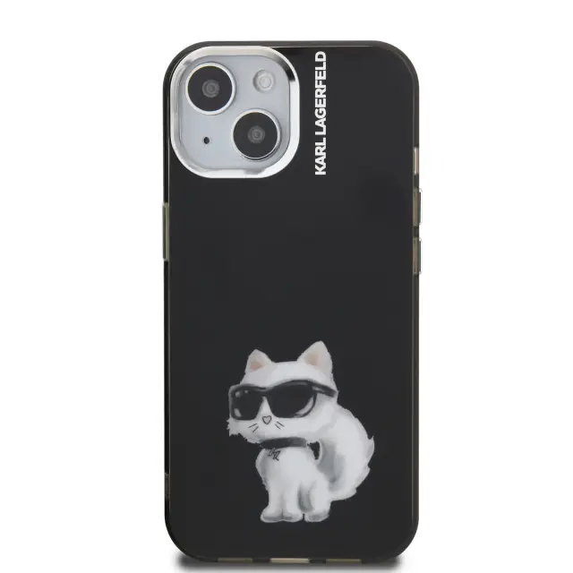 Karl Lagerfeld IML Aquarelle Choupette Case for iPhone 15 Black 3