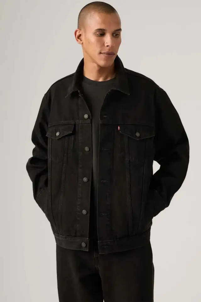 RELAXED FIT TRUCKER BLACKS - RELAXED FIT TRUCKER NEVER TOO MUCH T Black - XXL