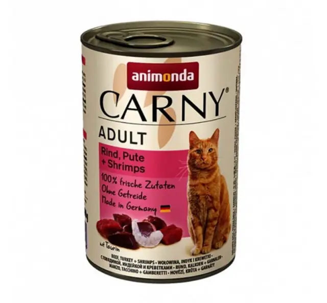 Animonda Carny Cat Adult Πατέ Με Μοσχάρι, Γαλοπούλα & Γαρίδες 400gr Μονόχρωμο
