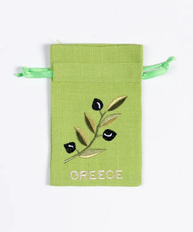 Σαπουνοθήκη (10τμχ) GREECE (9cm x 14cm) πράσινο με χρώμα -