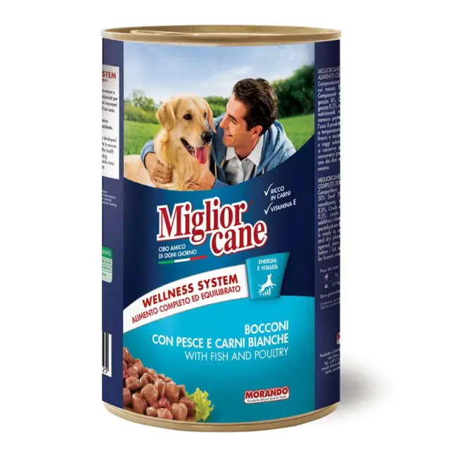 Morando Miglior Cane Κονσέρβα για Σκύλους με Ψάρι & Πουλερικά 1250gr