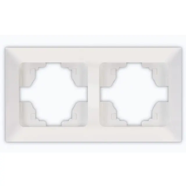 Πλαίσιο 2 Θέσεων Οριζόντιο Λευκό 15.5x8.2x1.5cm