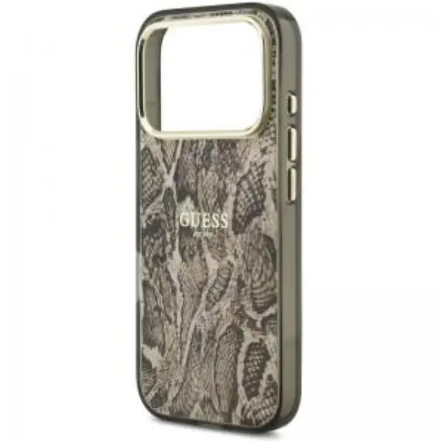 Θήκη TPU & PC Guess Apple iPhone 18 Pro Max/ 17 Pro Max MagSafe Python Pattern Καφέ N71811 2