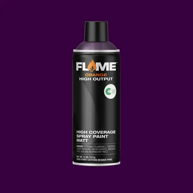 Flame Orange Spray Paint 400ml FO-318 Traffic Purple Dark