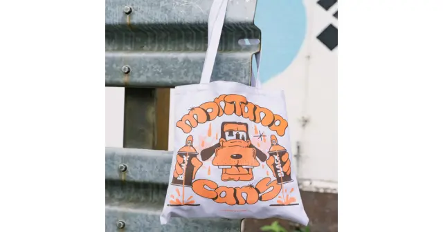 MONTANA COTTON BAG BLACK DOG WHITE 3