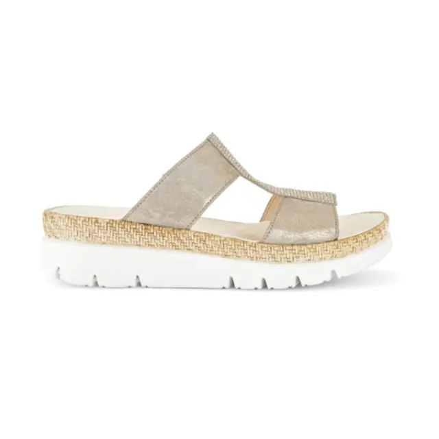Gabor Παντόφλες Γυναικείο δέρμα Nubuck Χρυσό GAB/43721N 62-MUSCHEL/VIS