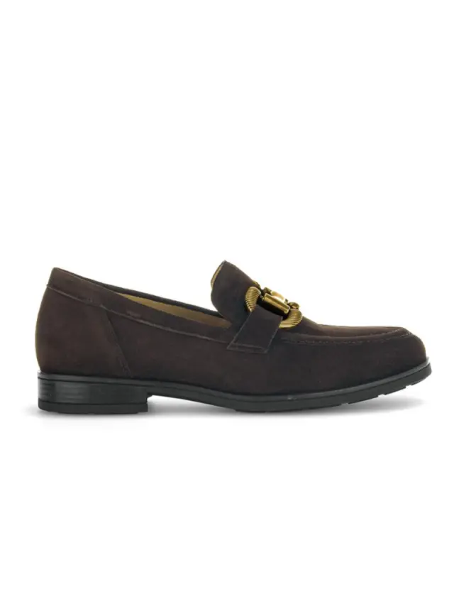 Gabor Μοκασίνια-Loafers Γυναικείο δέρμα Nubuck Καφέ GAB/52422 41-CHOCOLATE 3
