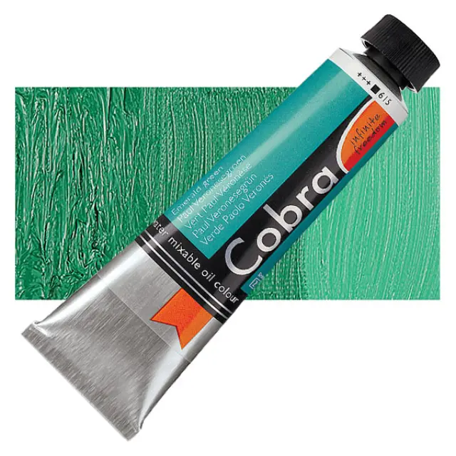 Λάδι Νερού Talens Cobra - 615 Emerald Green - 40ml