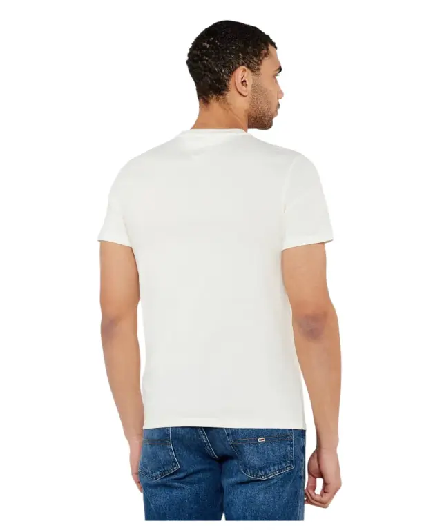 Tommy Hilfiger - Ανδρικό T-shirt με Λογότυπο DM0DM21863-YBH Εκρού 3