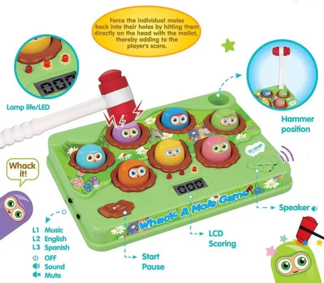 Επιτραπέζιο Whack A Mole Με Φως Και Ηχο (MKG780266) 3