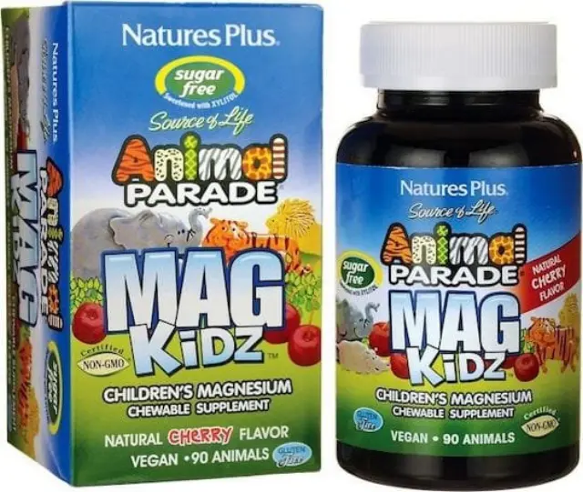 Nature's Plus Animal Parade Mag Kidz Κατάλληλο για Παιδιά Μαγνήσιο 90 μασώμενες ταμπλέτες Κεράσι