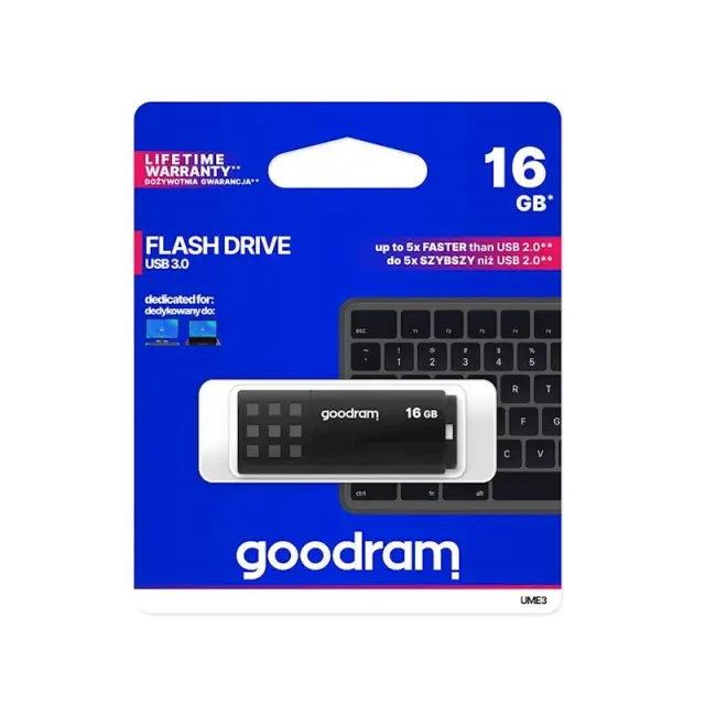 Goodram UTS2 USB flash drive 16 GB USB Type-A 2.0 Black - Silver