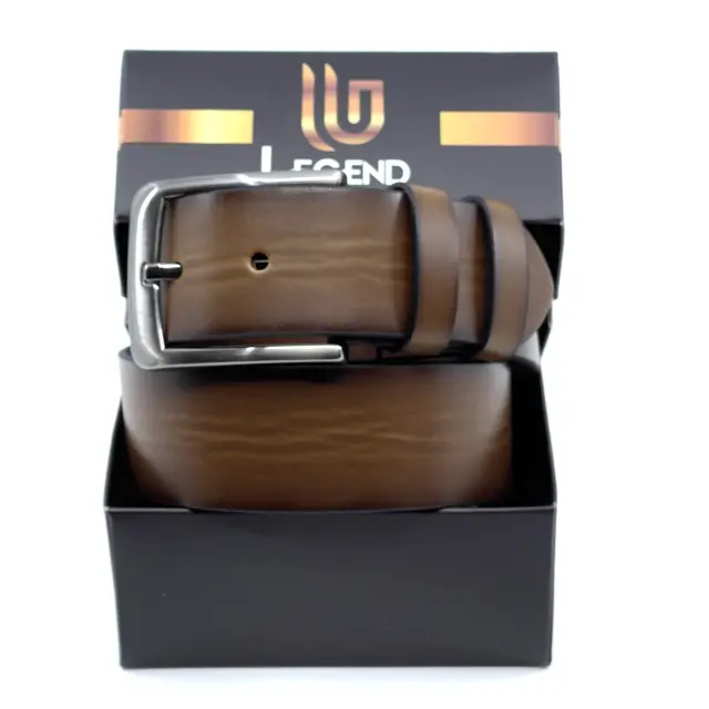 Cognac Ζώνη P.U. Leather Brushed 4 cm 3