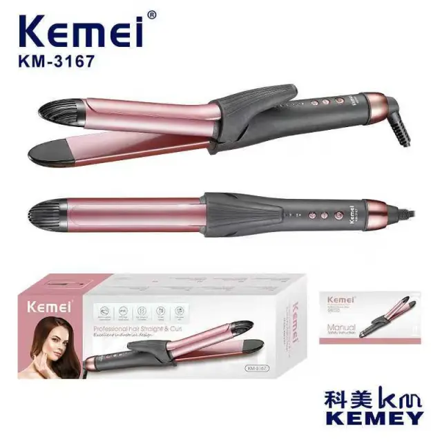 Ισιωτική & μπουκλιέρα μαλλιών - 2in1 - KM-3167 - Kemei 2