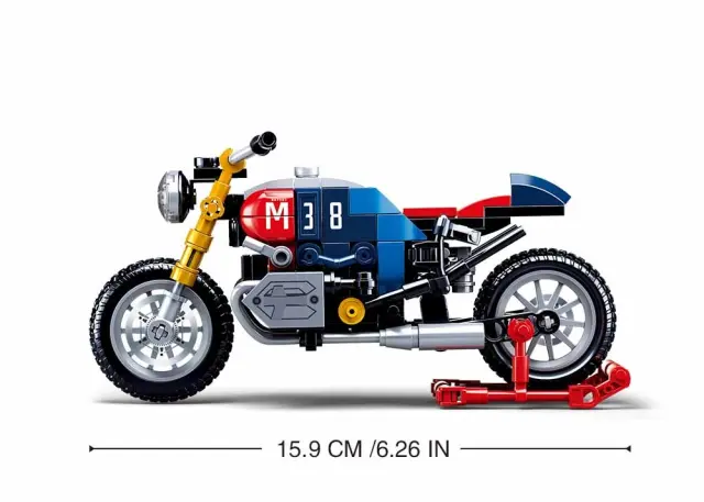 Sluban Τουβλάκια Cafe Racer Μοτοσικλέτα για 6 - 12 ετών 197τμχ M38-B0958 3