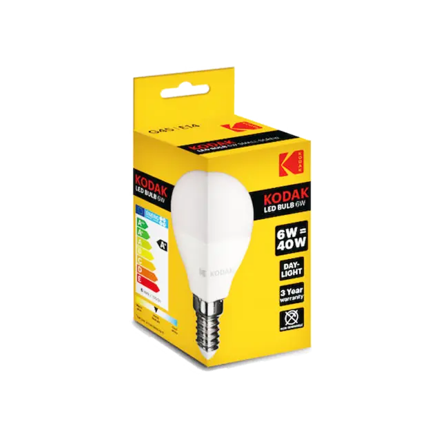 KODAK Λάμπα LED Μεσαία με Μικρή Υποδοχή G45 E27 6W