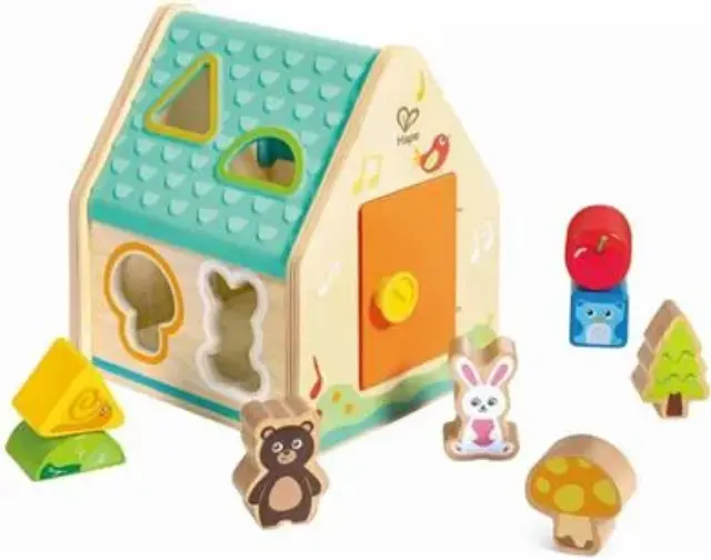 Hape Early Explorer Ξύλινο Critter House Shape Sorter