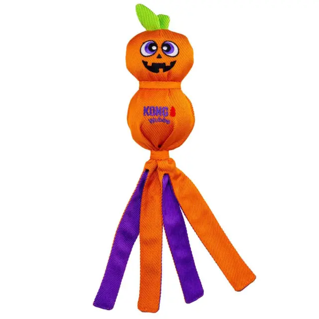 Kong Halloween Wubba Ballistic Jack O Lantern Παιχνίδι Ανάκτησης με Ήχο για Σκύλους Μονόχρωμο 2