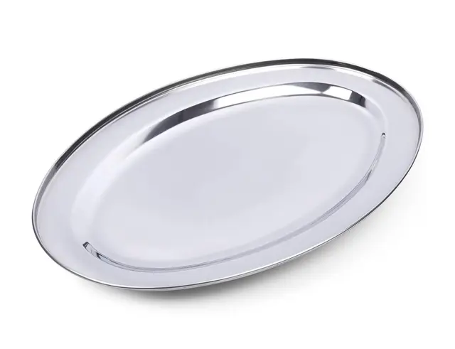 Πιατέλα σερβιρίσματος Excellent Houseware από ανοξείδωτο ατσάλι με διαστάσεις 45x29cm - Silver A12150020 3