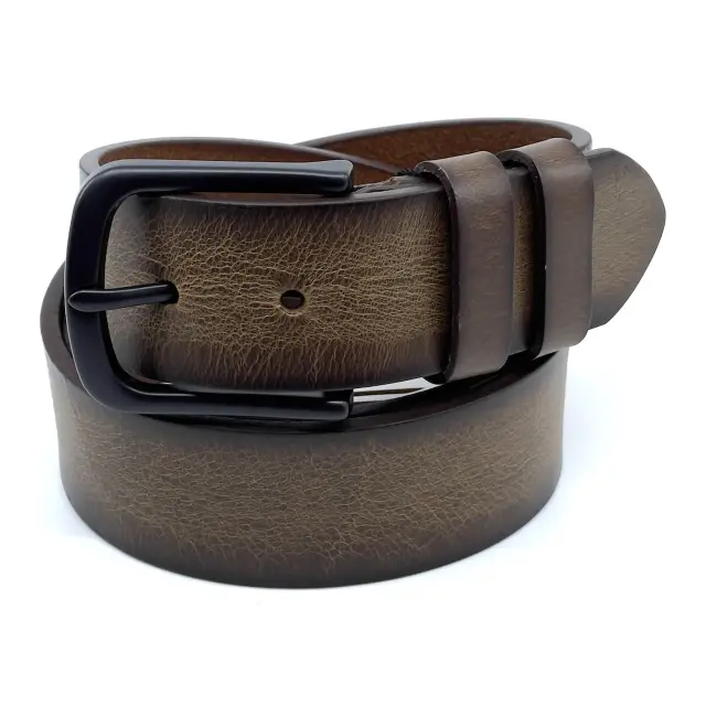 Saddle Brown Δερμάτινη Ζώνη Full Grain 4 cm