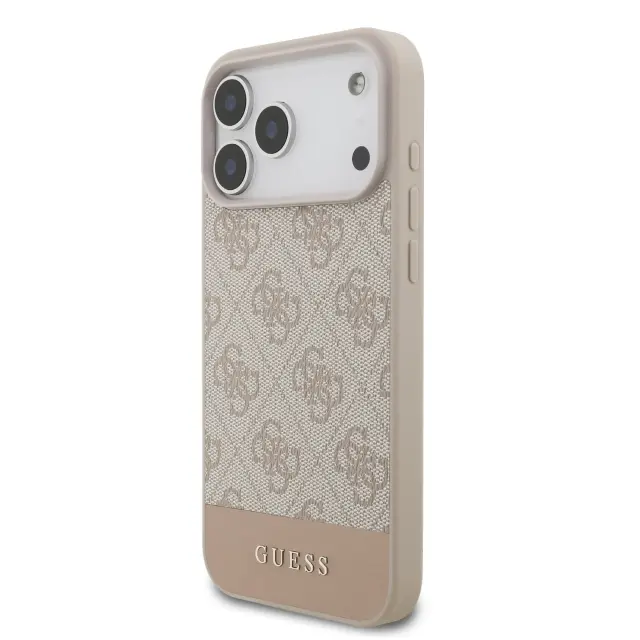 Guess PU 4G Stripe Case for iPhone 17 Pro Max Pink 2