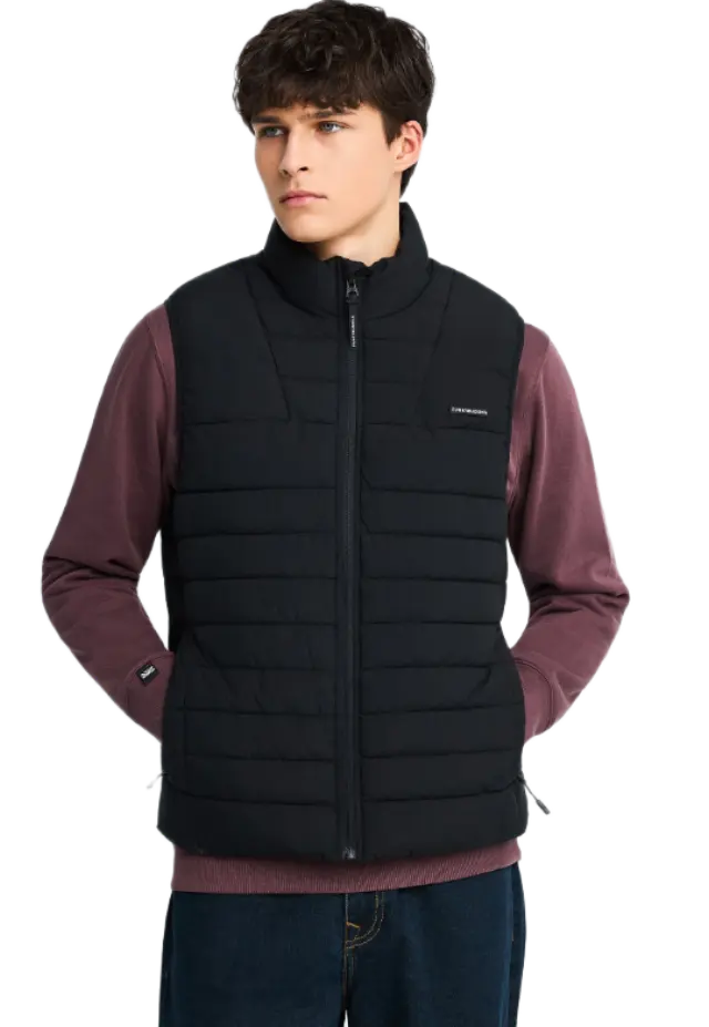 Funky Buddha Fbm Sleeveless Puffer Jacket Black FBM014-001-01